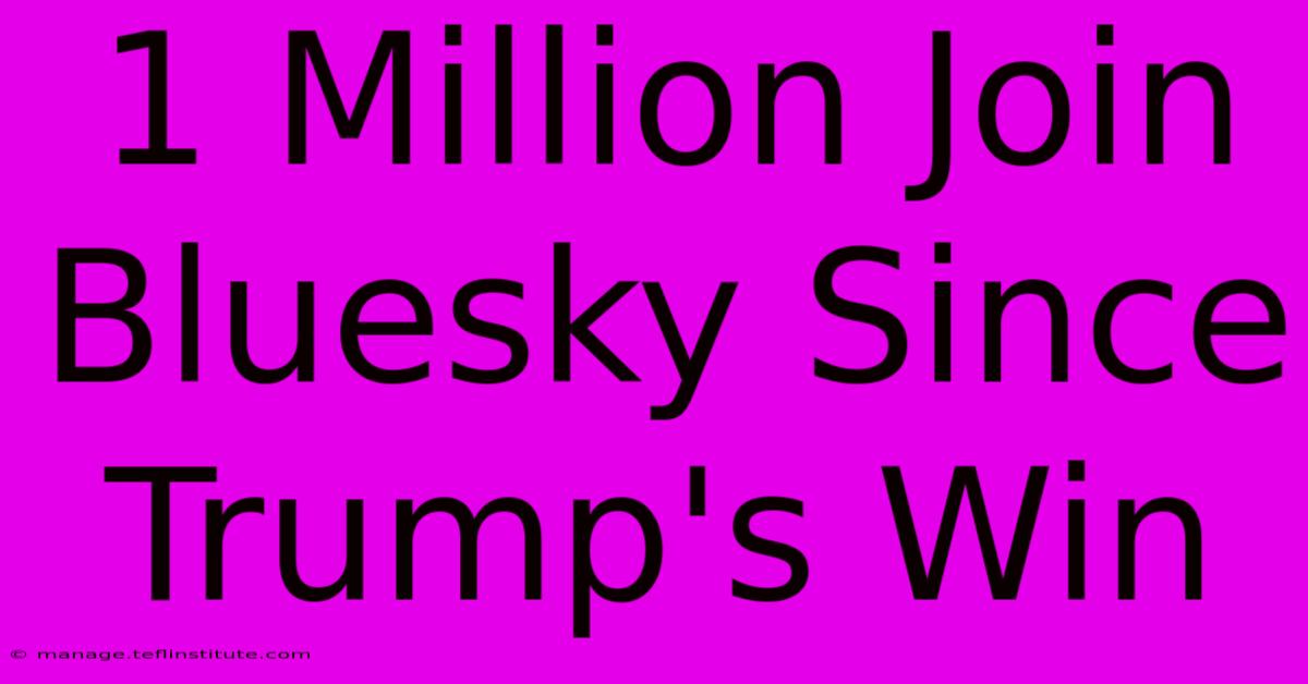 1 Million Join Bluesky Since Trump's Win