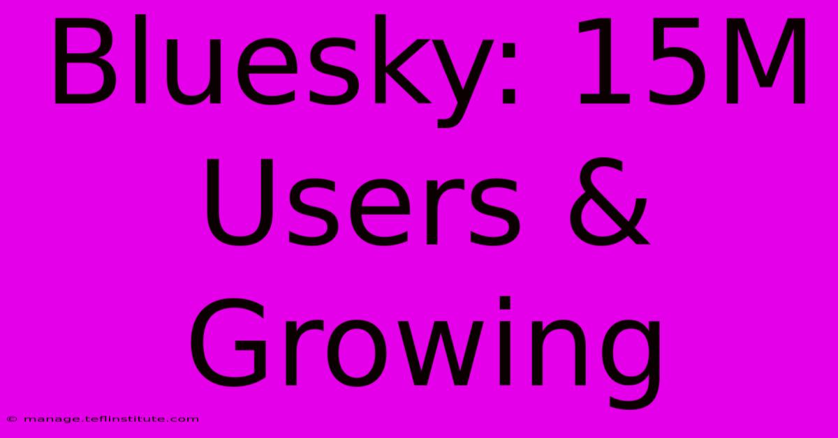 Bluesky: 15M Users & Growing