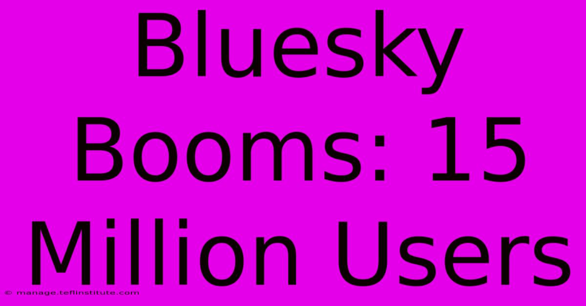 Bluesky Booms: 15 Million Users