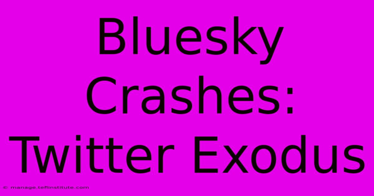 Bluesky Crashes: Twitter Exodus