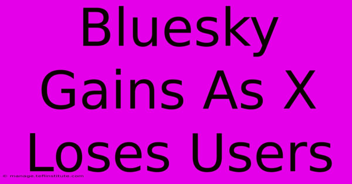 Bluesky Gains As X Loses Users