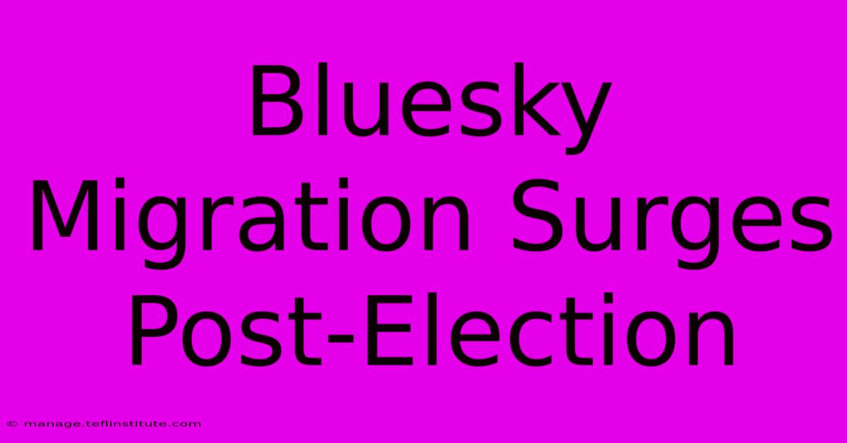 Bluesky Migration Surges Post-Election