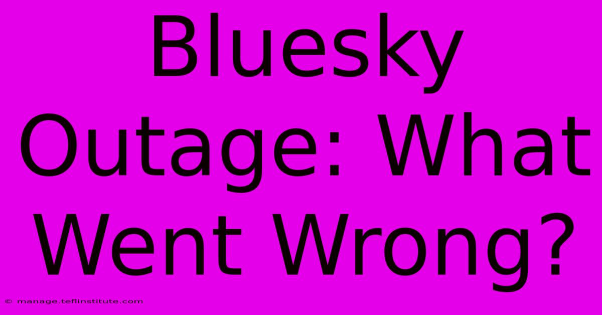 Bluesky Outage: What Went Wrong?