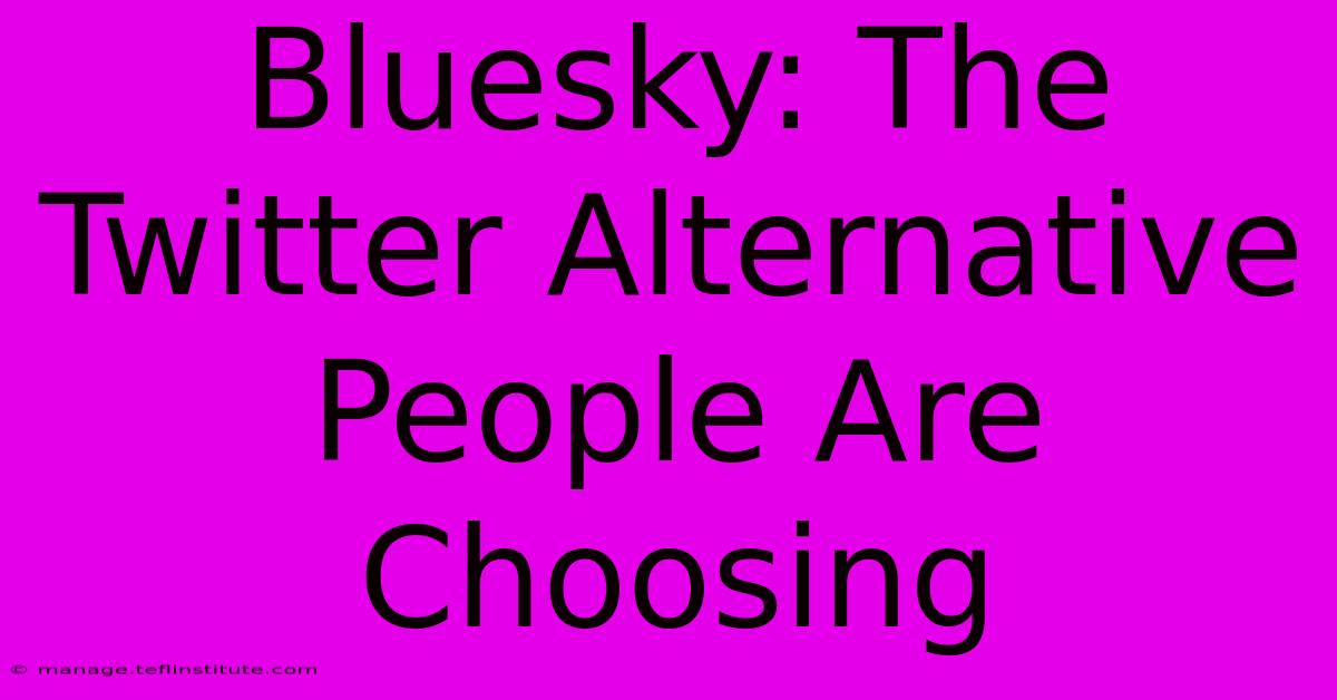 Bluesky: The Twitter Alternative People Are Choosing