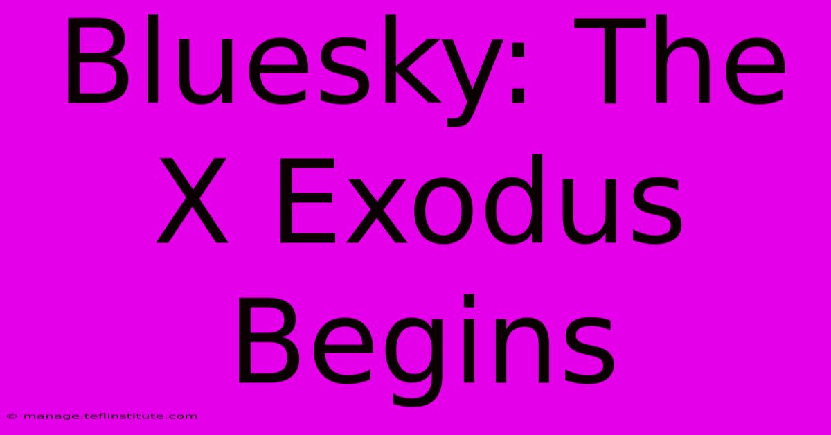 Bluesky: The X Exodus Begins