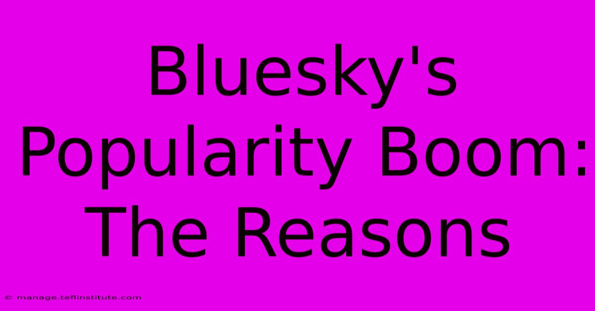 Bluesky's Popularity Boom: The Reasons