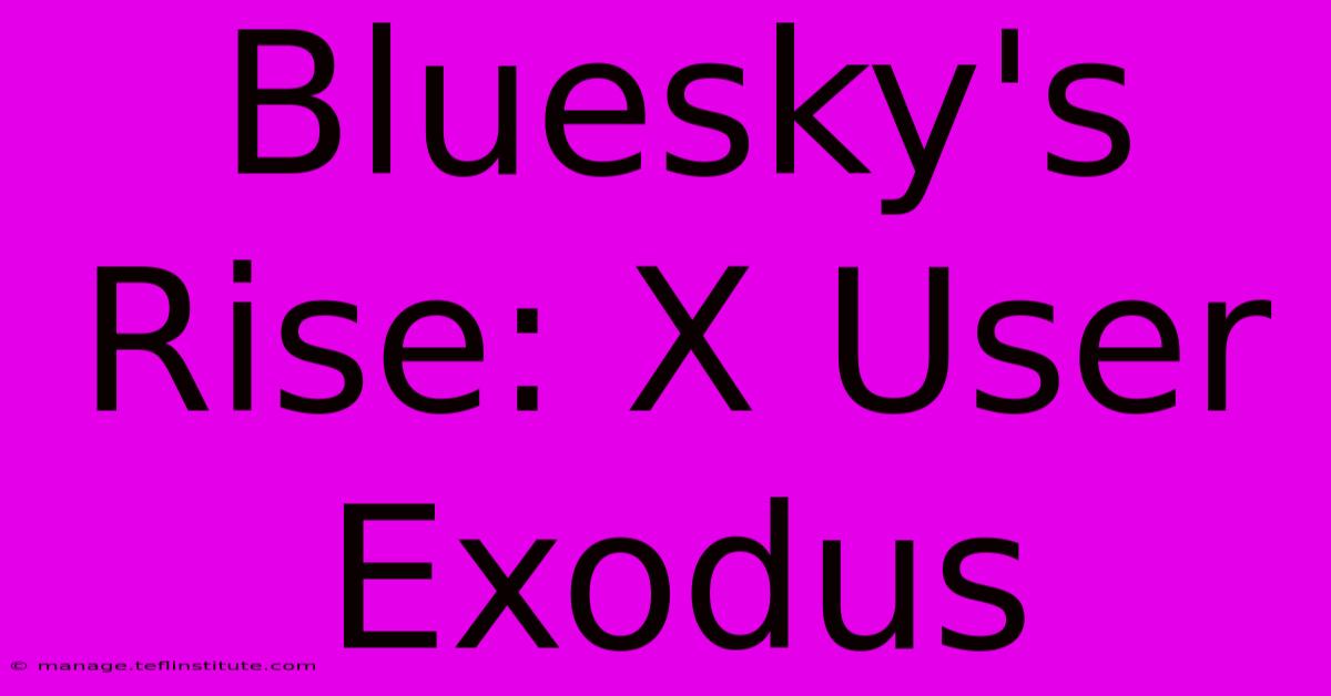 Bluesky's Rise: X User Exodus