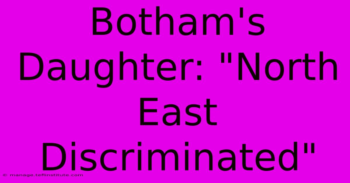 Botham's Daughter: 