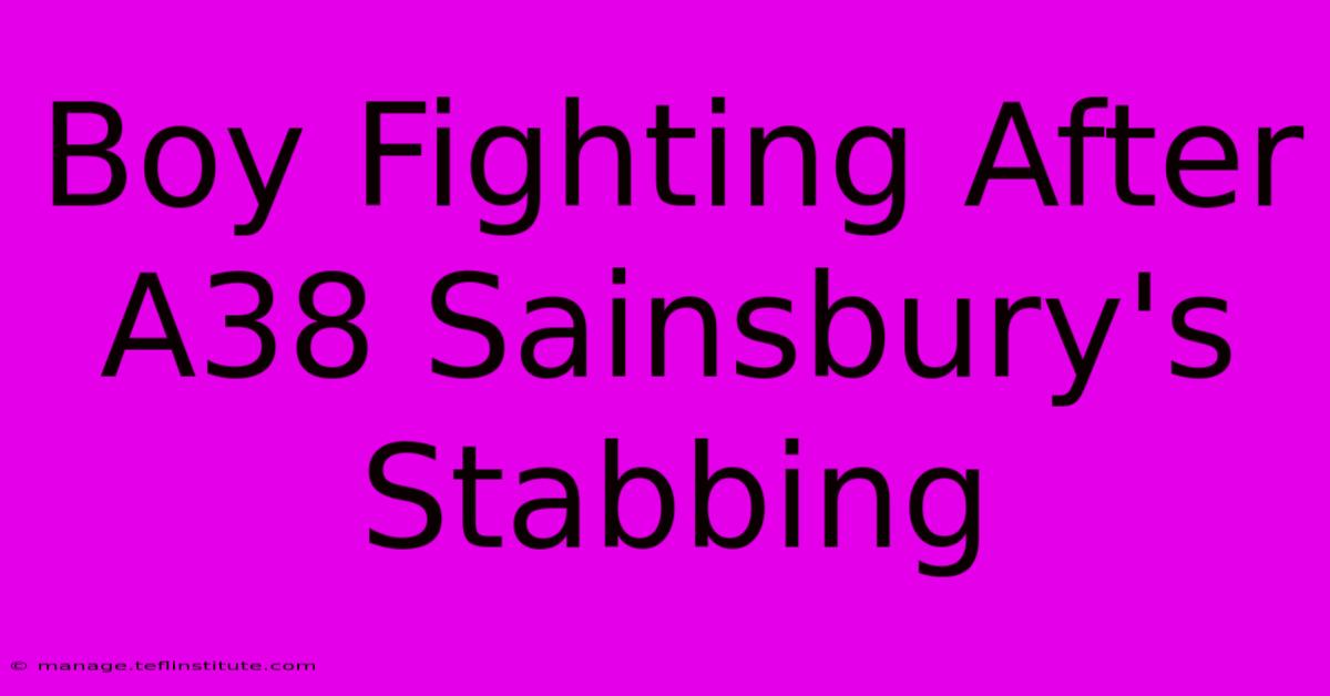 Boy Fighting After A38 Sainsbury's Stabbing