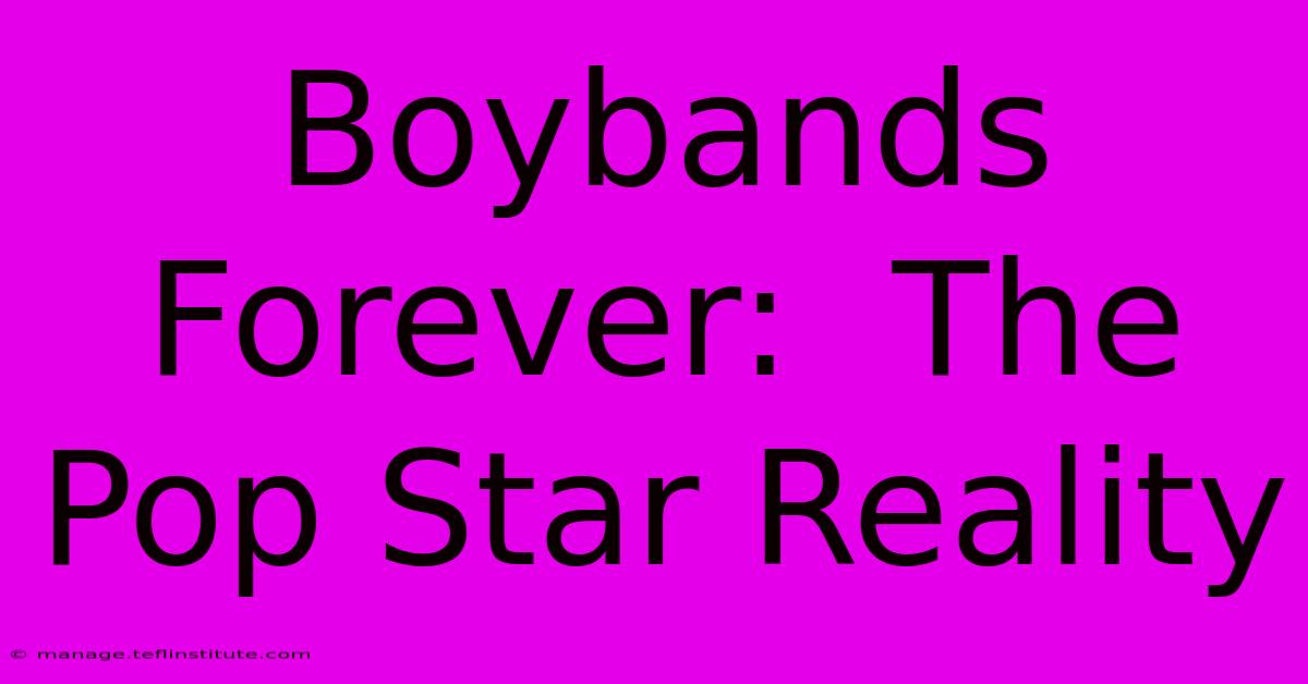 Boybands Forever:  The Pop Star Reality