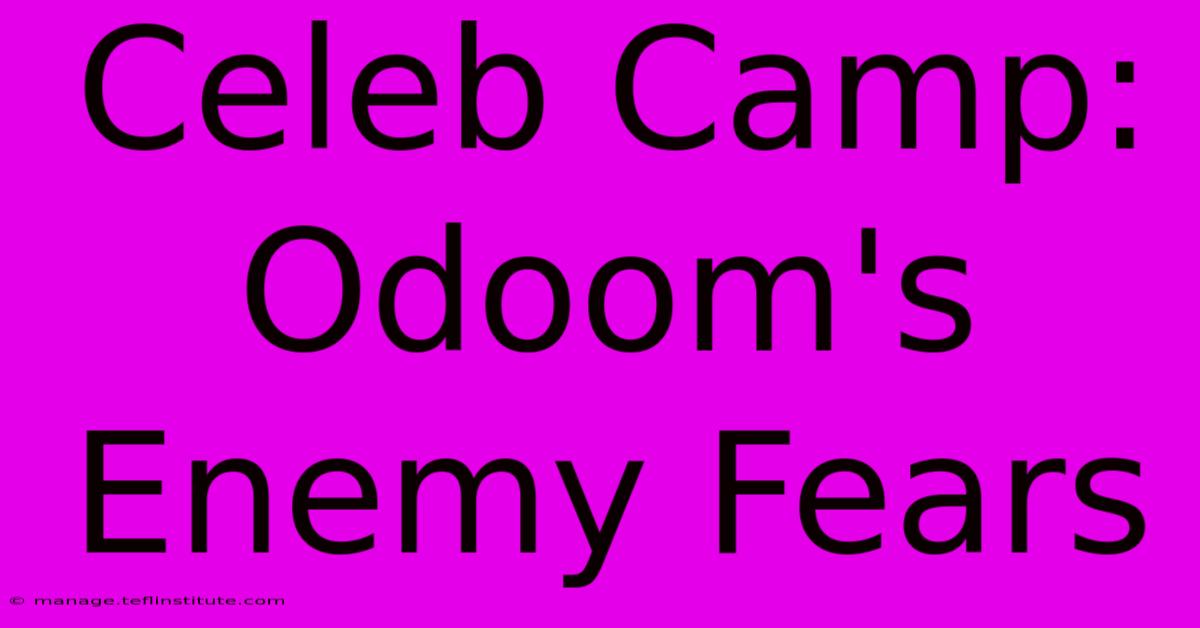 Celeb Camp: Odoom's Enemy Fears