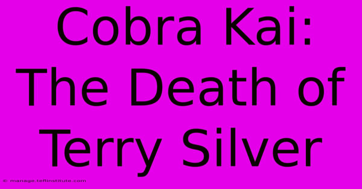 Cobra Kai: The Death Of Terry Silver