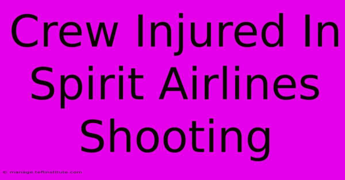 Crew Injured In Spirit Airlines Shooting 