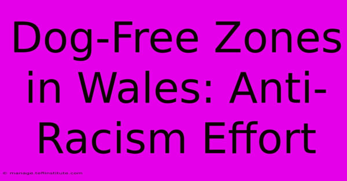 Dog-Free Zones In Wales: Anti-Racism Effort