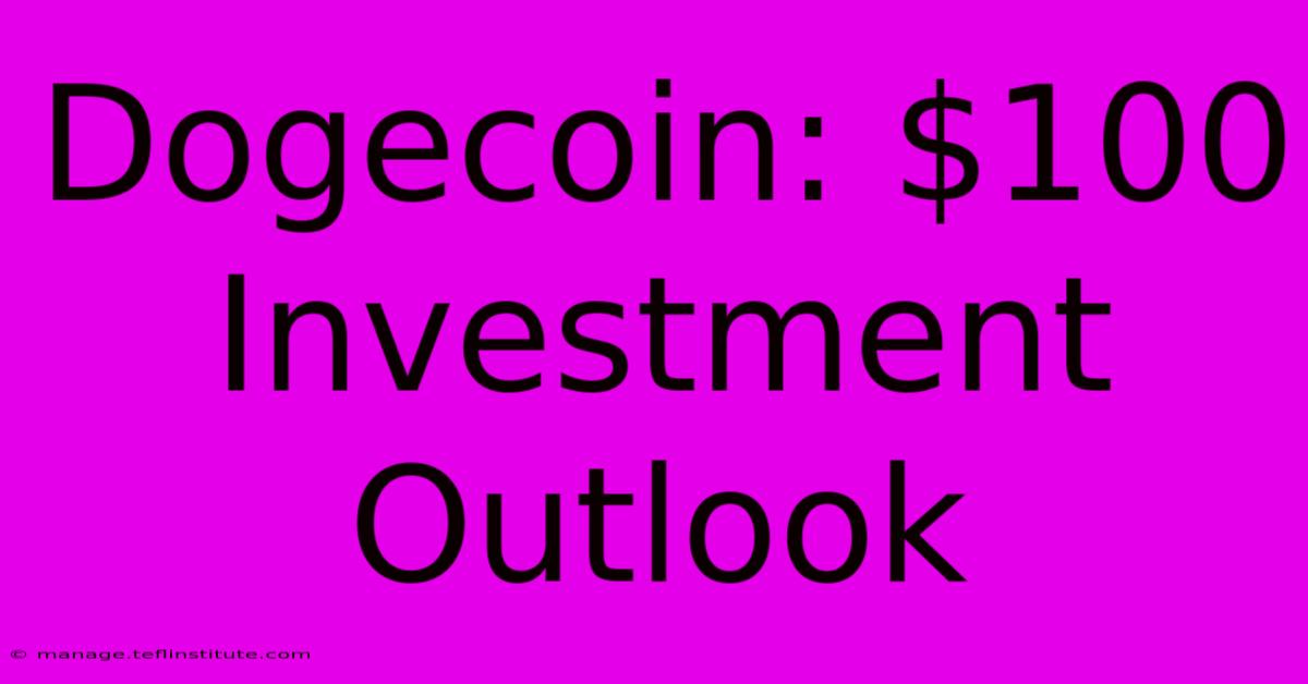 Dogecoin: $100 Investment Outlook