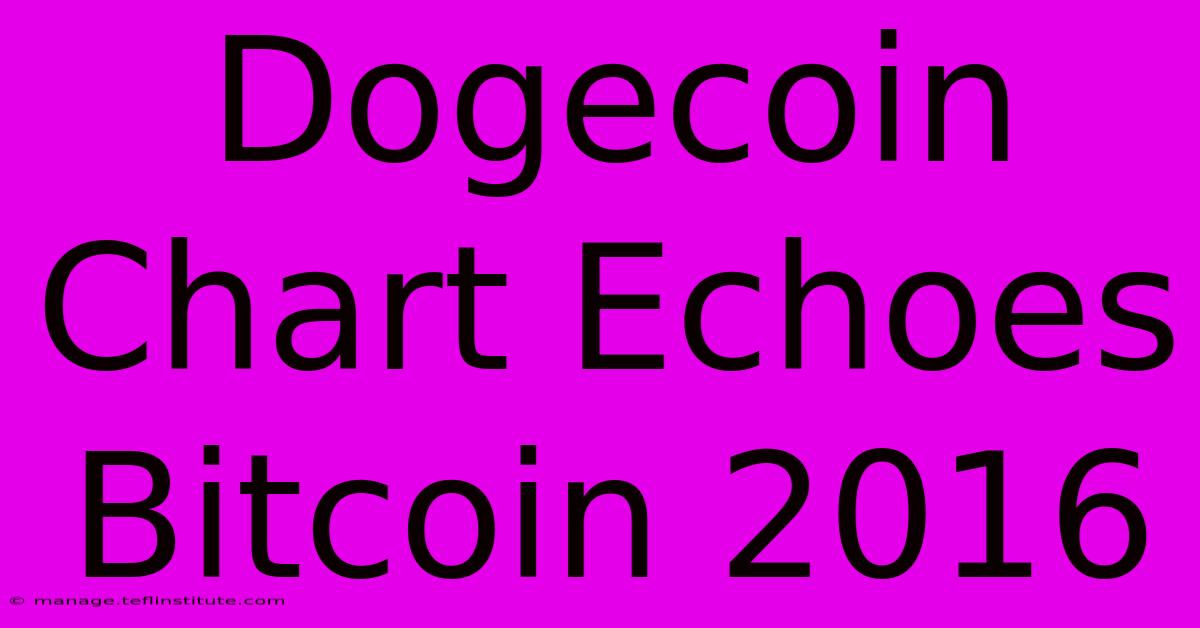 Dogecoin Chart Echoes Bitcoin 2016