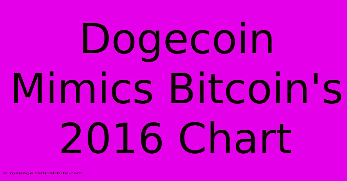 Dogecoin Mimics Bitcoin's 2016 Chart