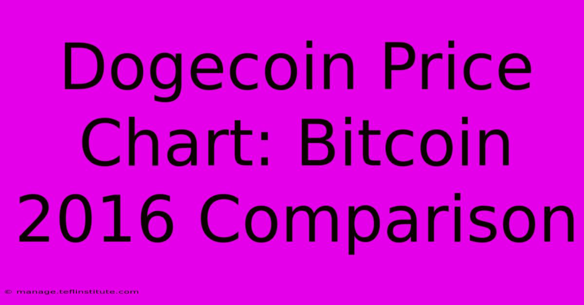 Dogecoin Price Chart: Bitcoin 2016 Comparison