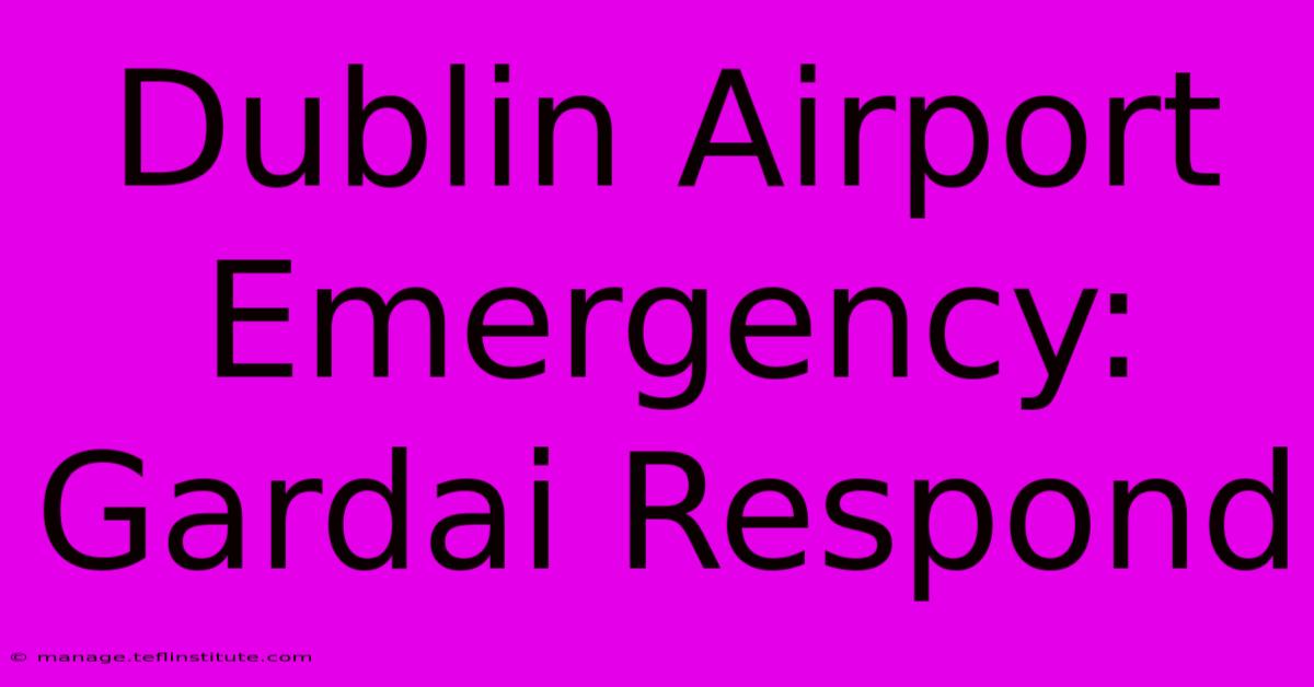 Dublin Airport Emergency: Gardai Respond