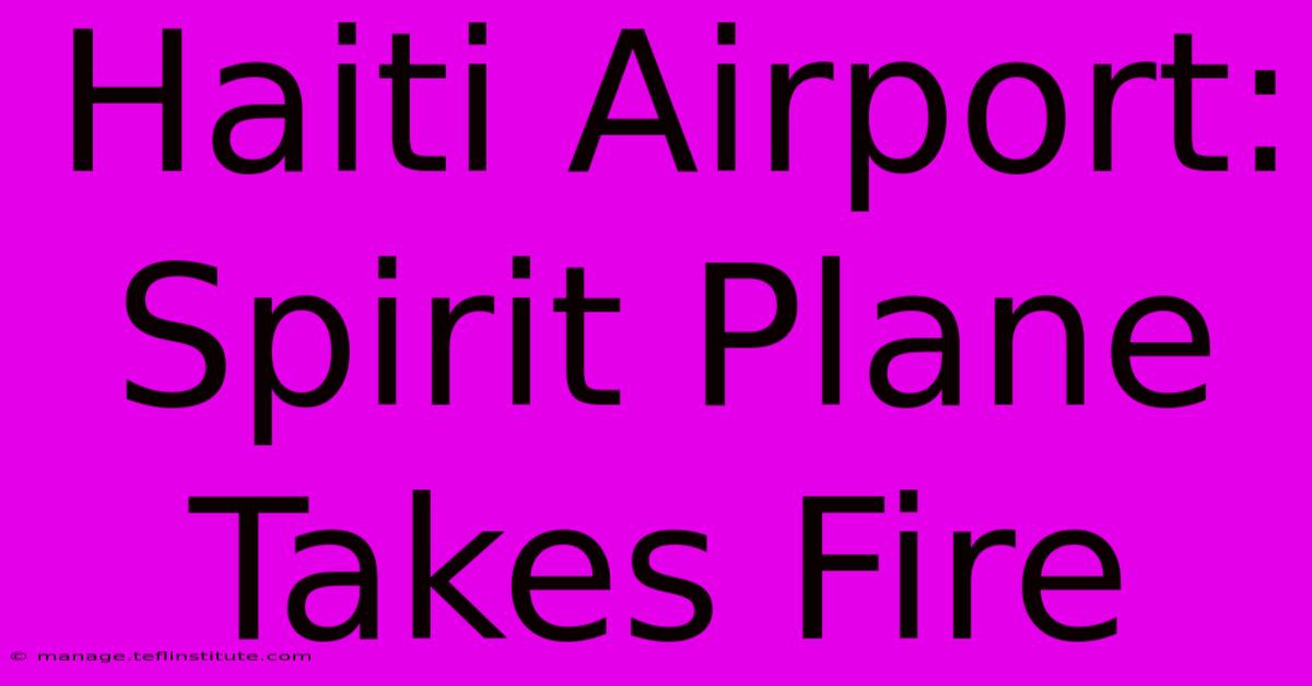 Haiti Airport: Spirit Plane Takes Fire 