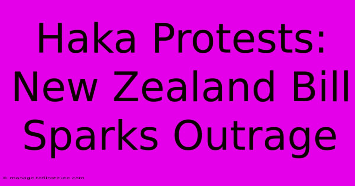 Haka Protests: New Zealand Bill Sparks Outrage