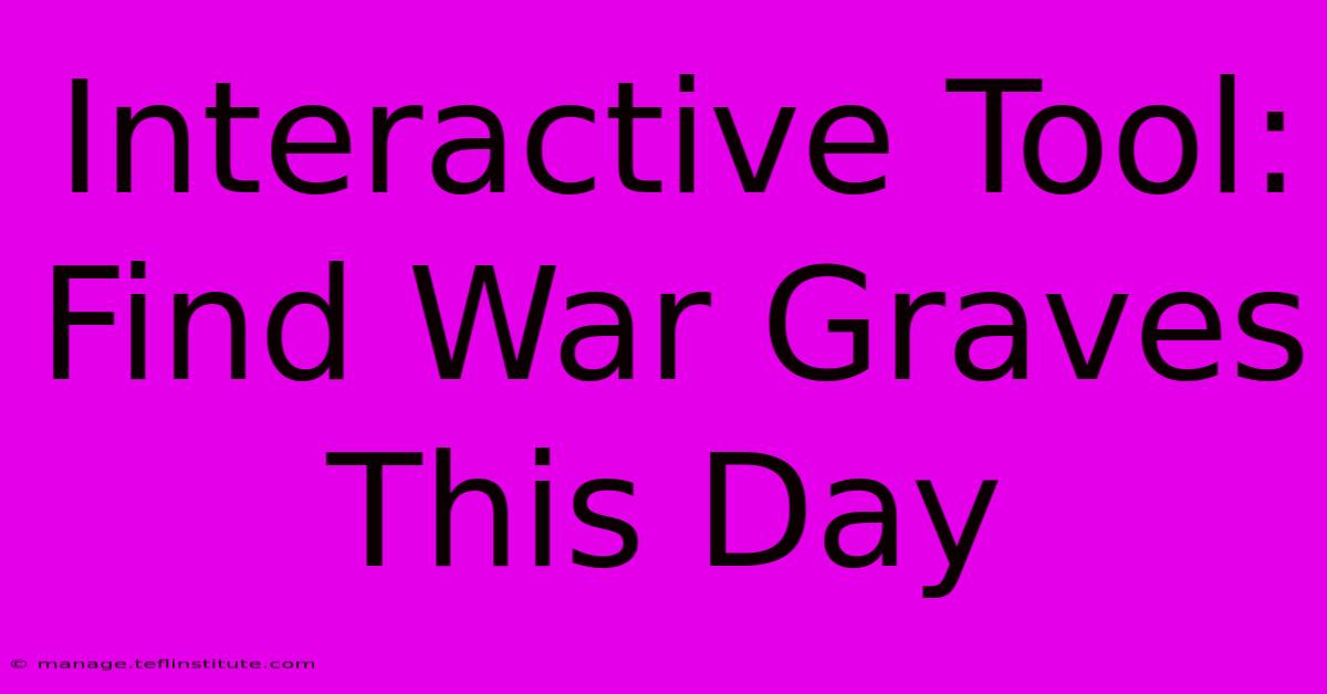 Interactive Tool: Find War Graves This Day