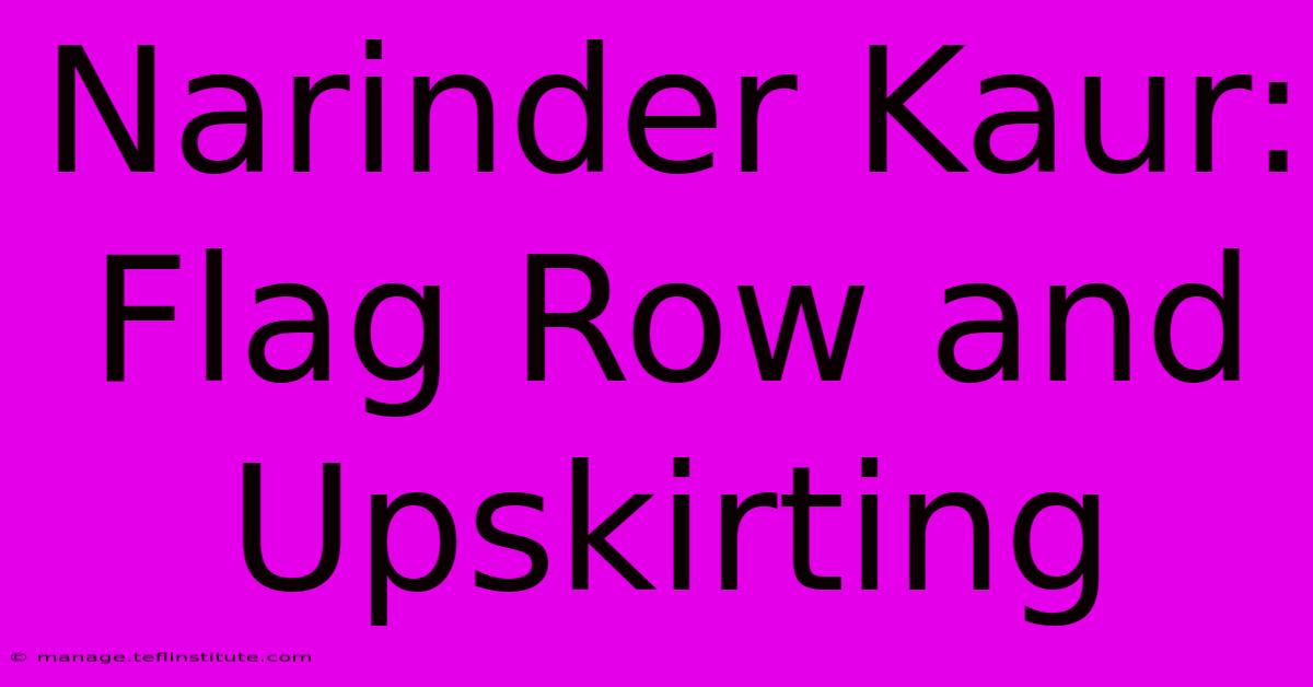 Narinder Kaur: Flag Row And Upskirting