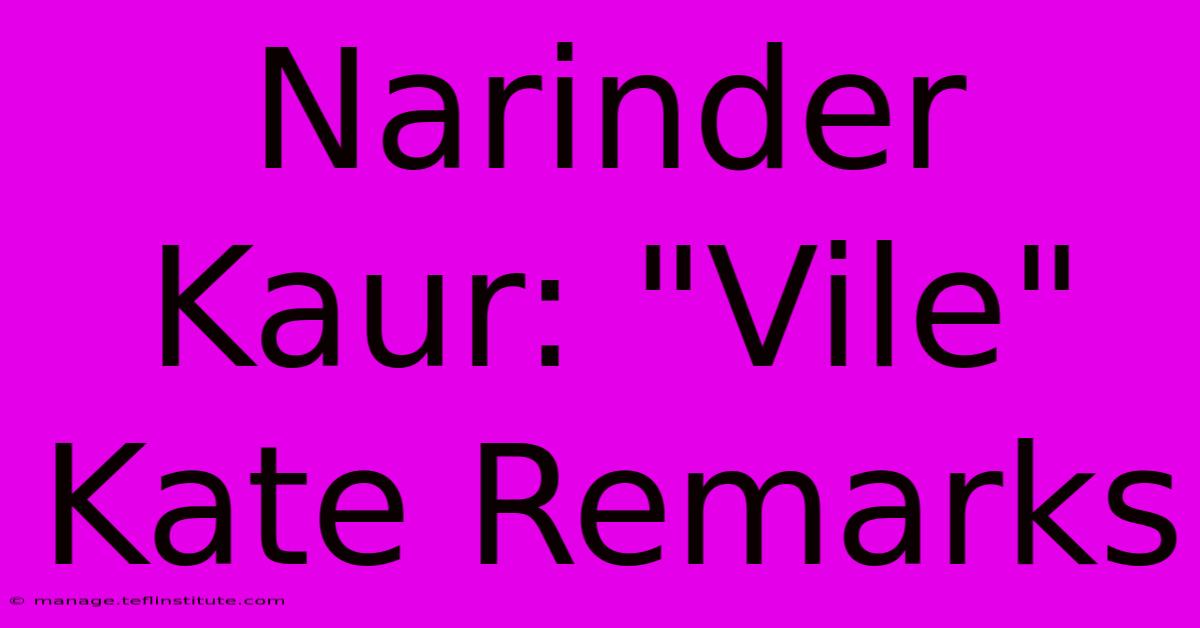 Narinder Kaur: 