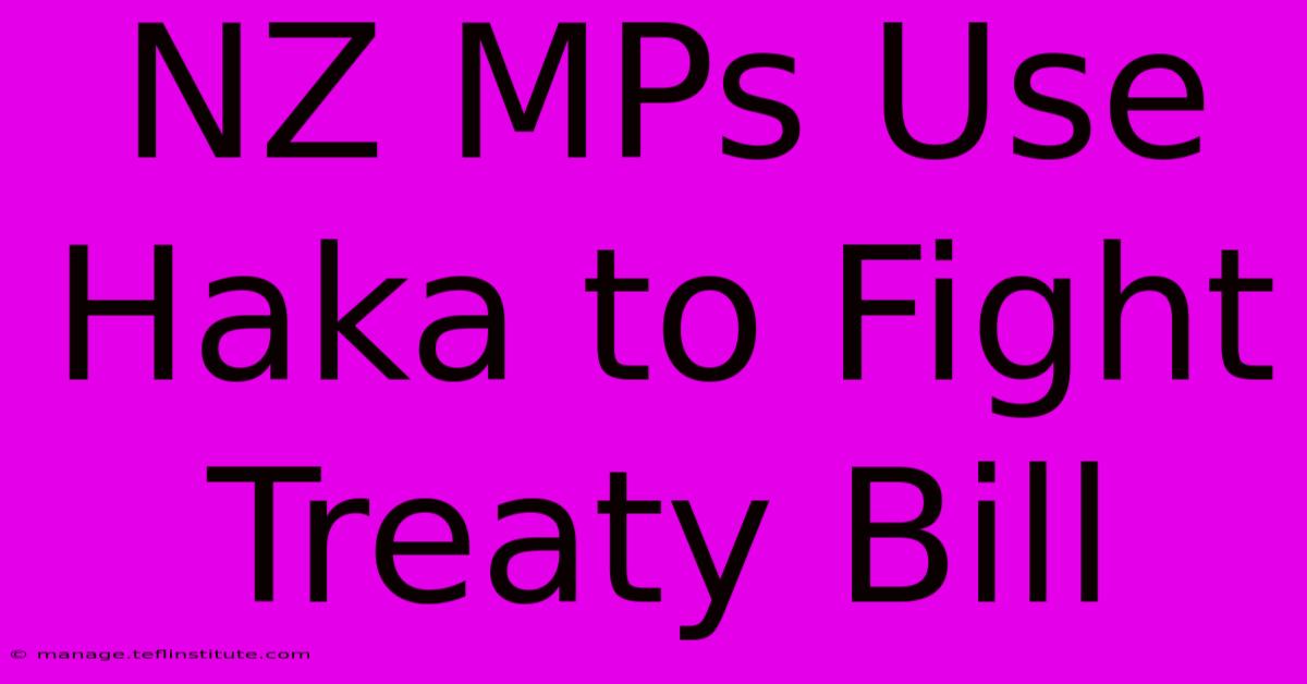 NZ MPs Use Haka To Fight Treaty Bill