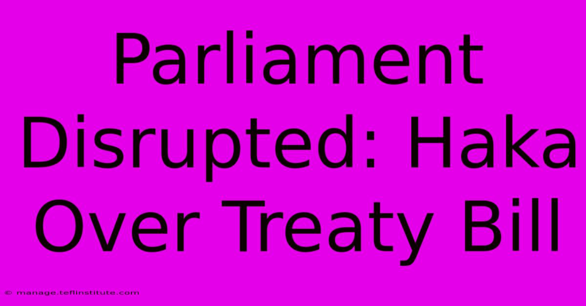 Parliament Disrupted: Haka Over Treaty Bill