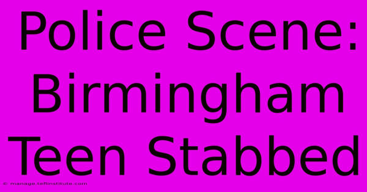 Police Scene: Birmingham Teen Stabbed