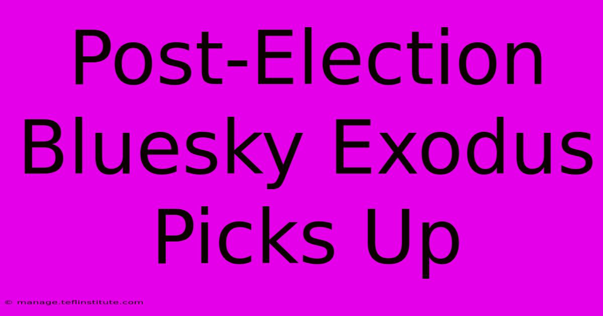 Post-Election Bluesky Exodus Picks Up