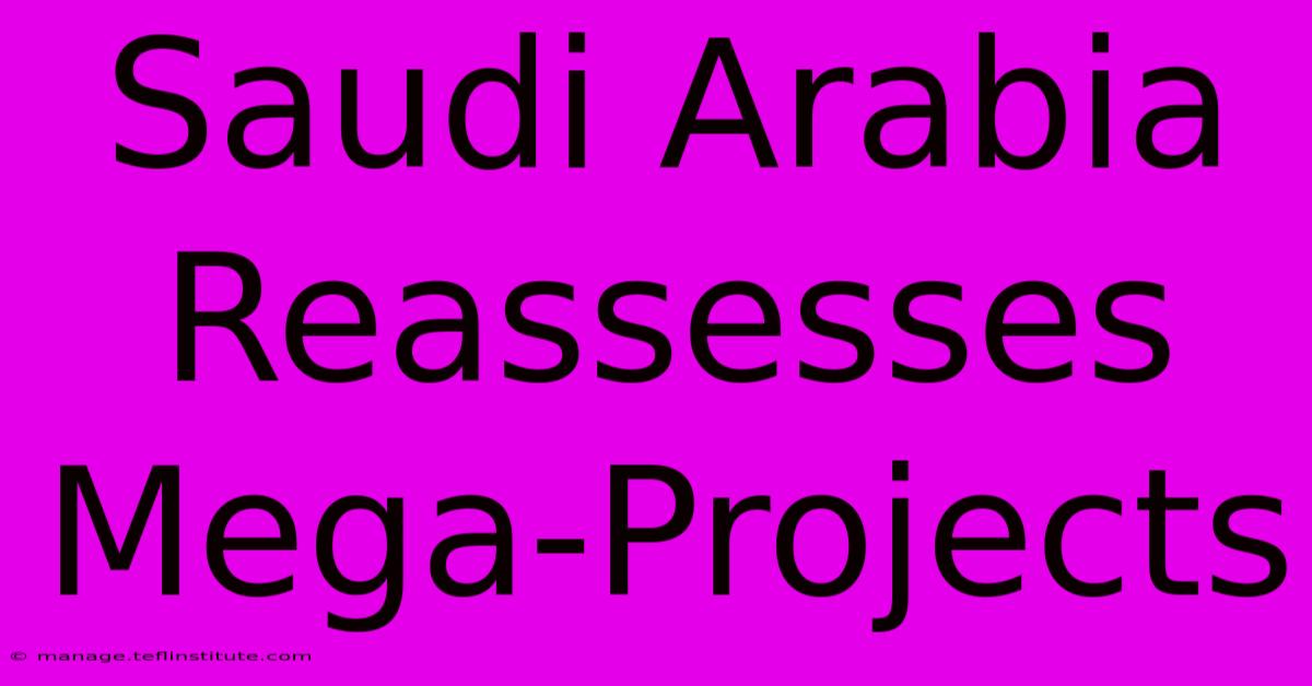 Saudi Arabia Reassesses Mega-Projects 