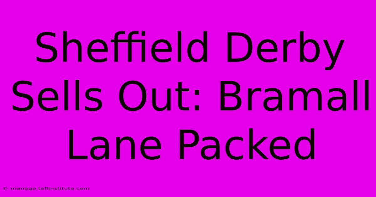 Sheffield Derby Sells Out: Bramall Lane Packed