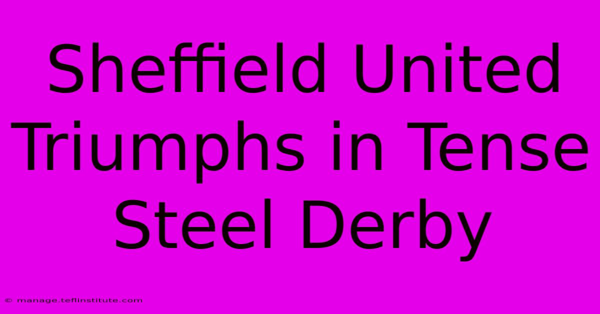 Sheffield United Triumphs In Tense Steel Derby 