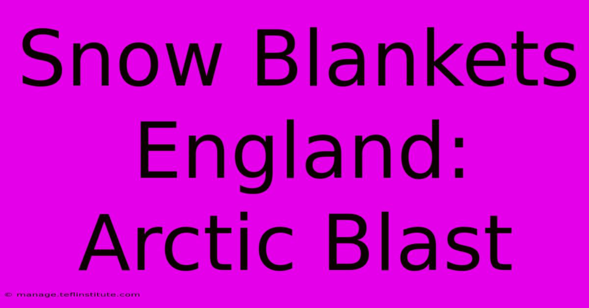 Snow Blankets England: Arctic Blast