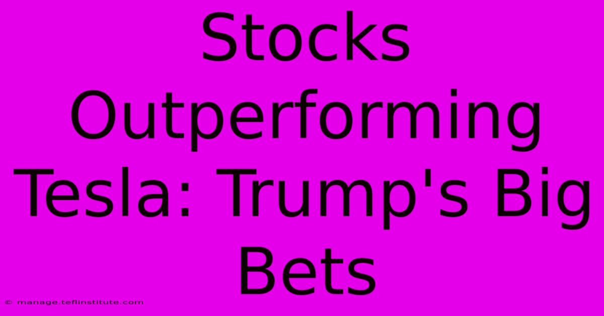 Stocks Outperforming Tesla: Trump's Big Bets