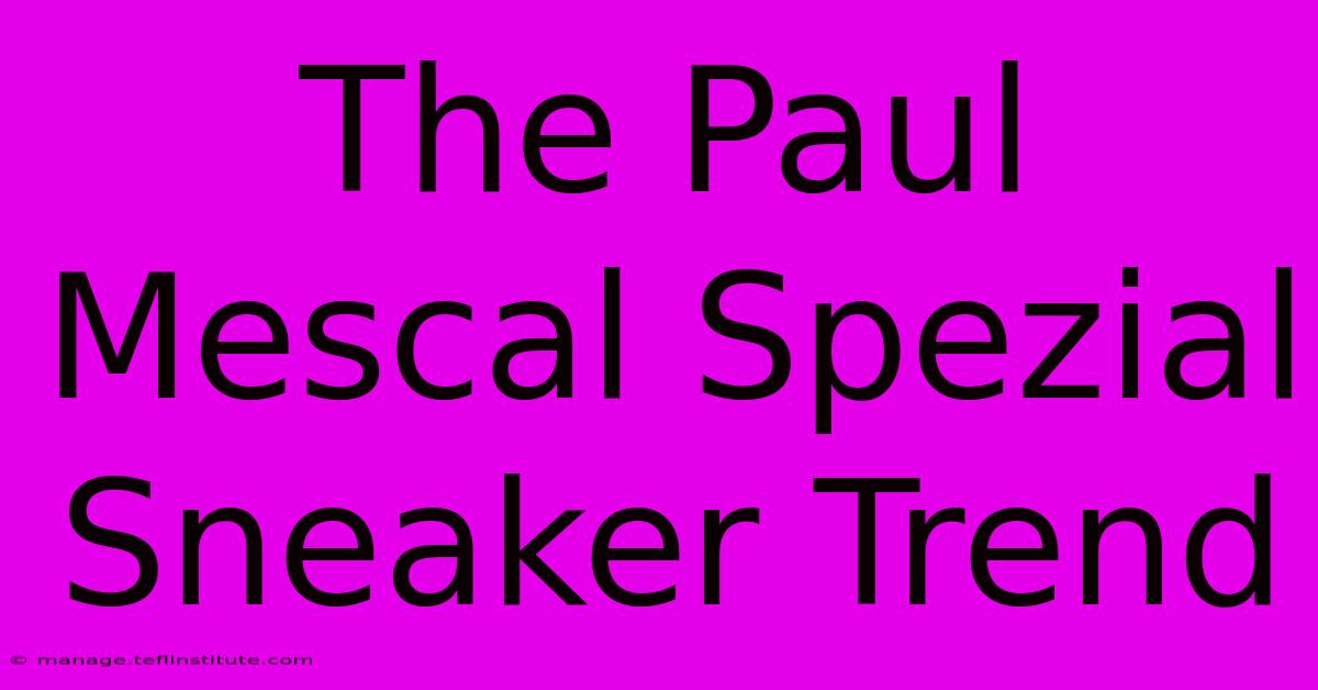 The Paul Mescal Spezial Sneaker Trend