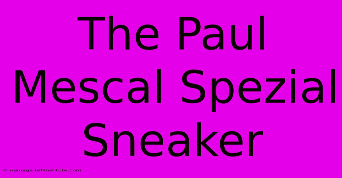 The Paul Mescal Spezial Sneaker