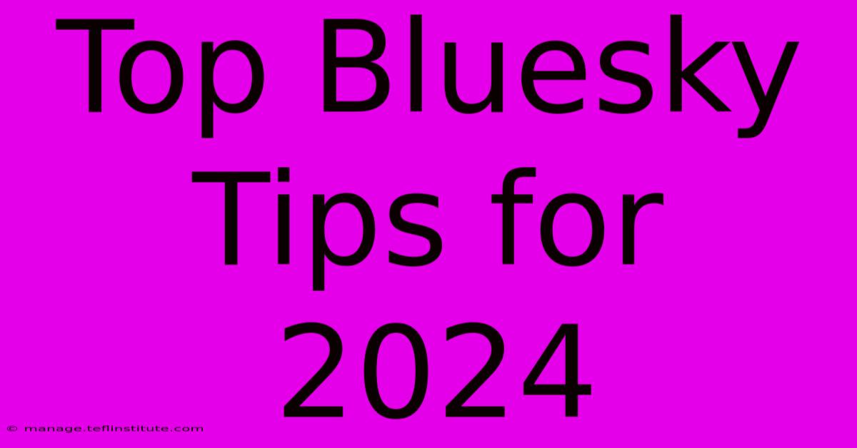 Top Bluesky Tips For 2024