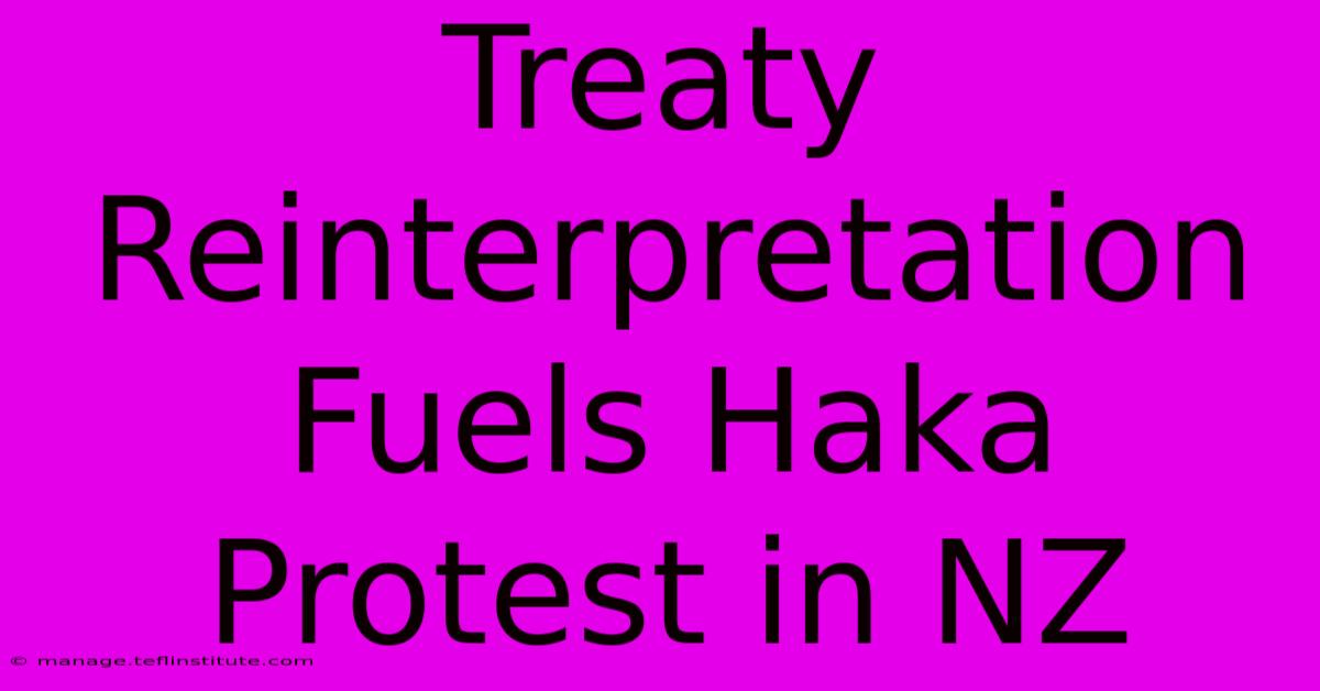 Treaty Reinterpretation Fuels Haka Protest In NZ