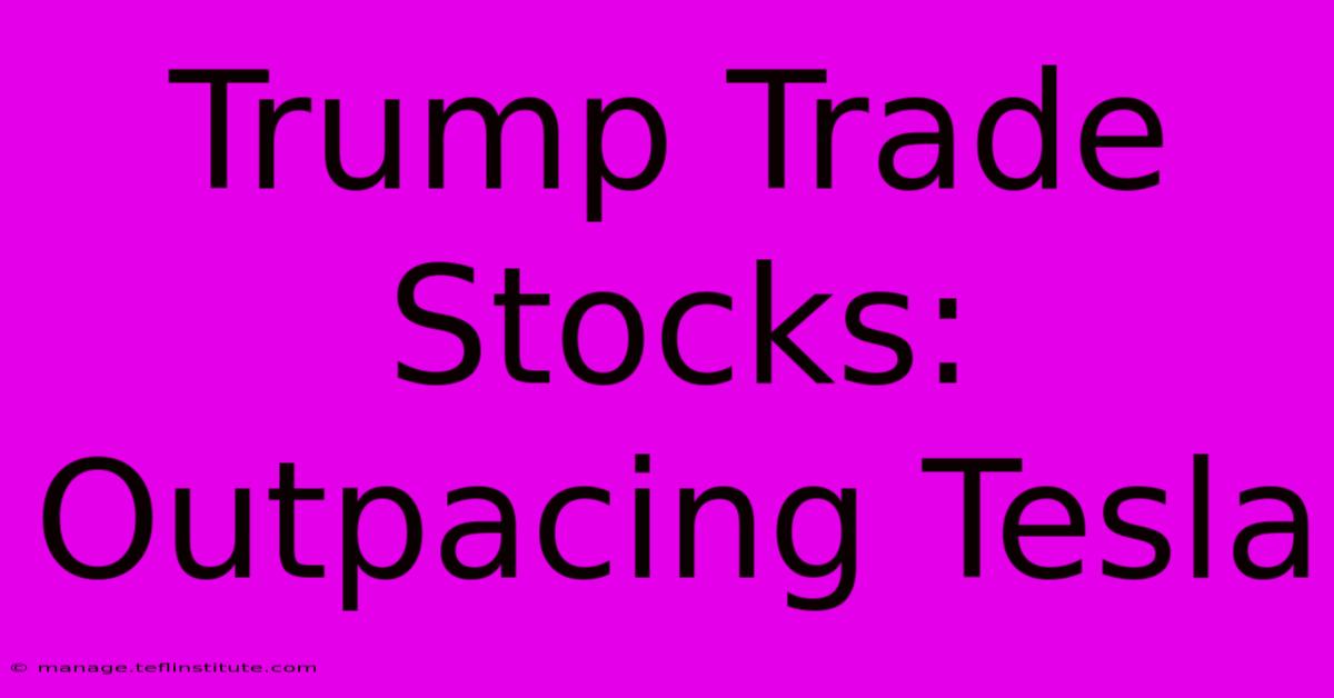 Trump Trade Stocks: Outpacing Tesla