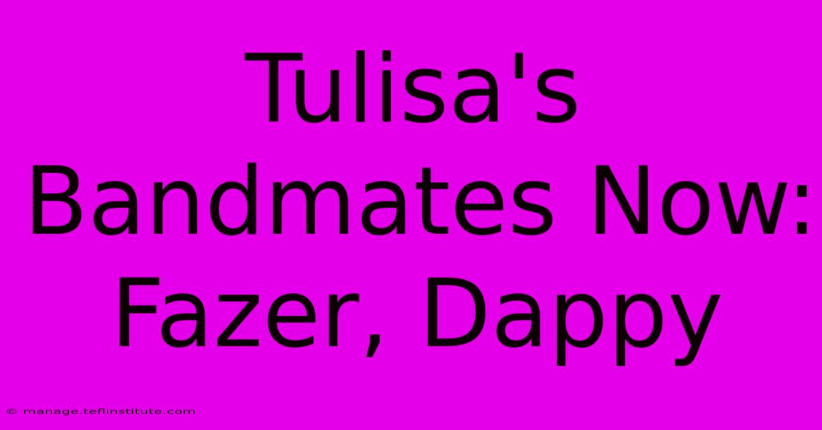 Tulisa's Bandmates Now: Fazer, Dappy