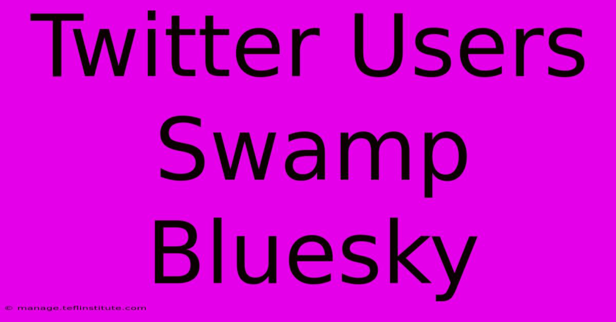 Twitter Users Swamp Bluesky