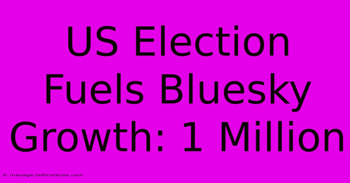 US Election Fuels Bluesky Growth: 1 Million 