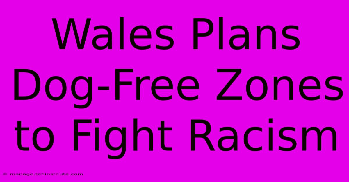 Wales Plans Dog-Free Zones To Fight Racism