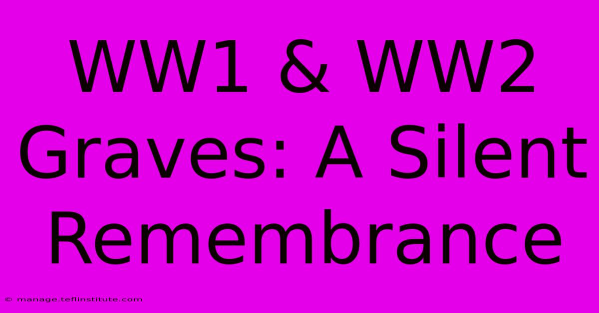 WW1 & WW2 Graves: A Silent Remembrance