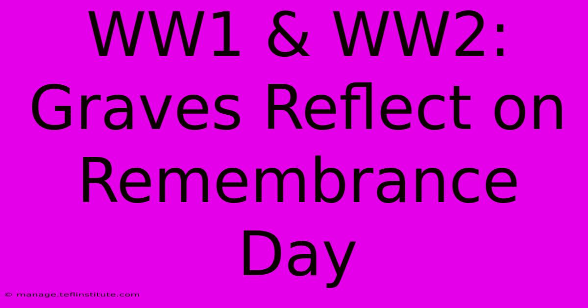 WW1 & WW2: Graves Reflect On Remembrance Day